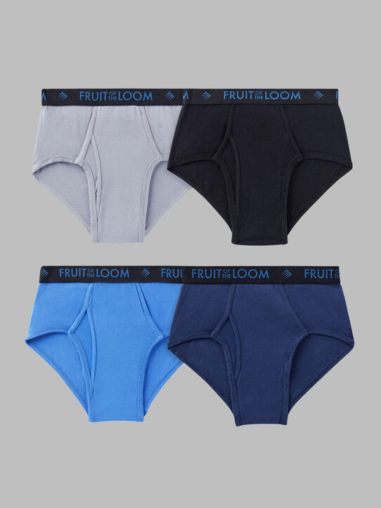 Fruit of the Loom Men's Breathable Micro-Mesh Assorted Color Briefs, 4 Pack
