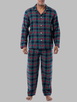 Monogrammed Flannel Pajama Pants - Kelly Green Plaid (Unisex S) at