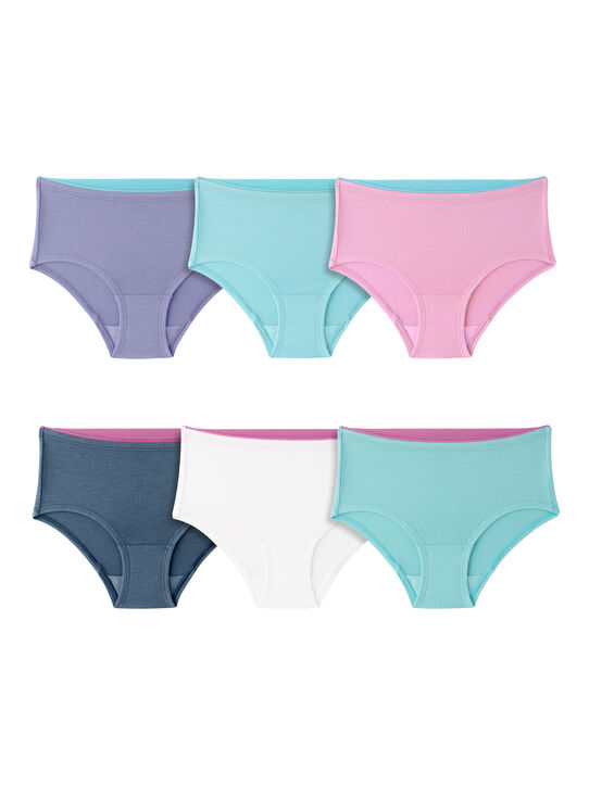 Fruit of the Loom Girls Brief Underwear, 14 Pack Panties, Sizes 4 - 16 