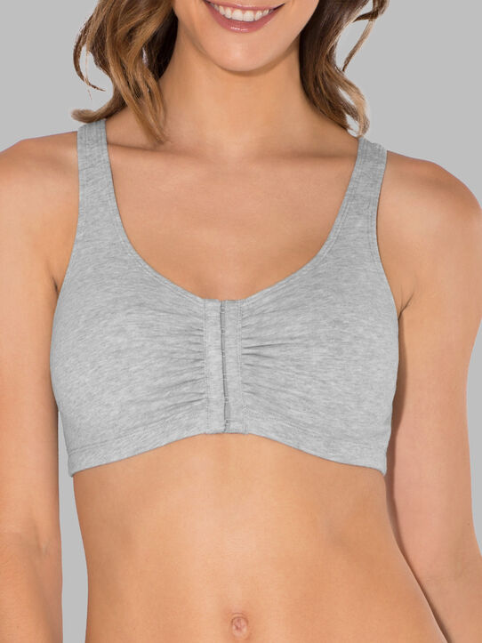 Fruit of The Loom Women's Light Lined Wirefree Heather Grey/white