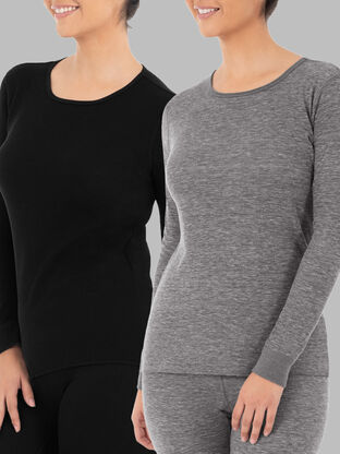 Fruit of the Loom Women's Micro Waffle Thermal Bottom, X-Small, Black at   Women's Clothing store