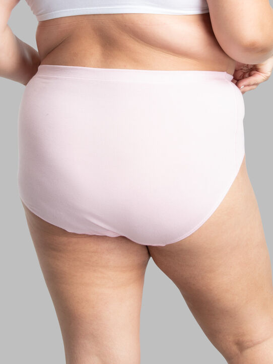 Fit for Me by Fruit of the Loom Women's Plus Size 360 Cotton Stretch Brief  Underwear, 6 Pack 