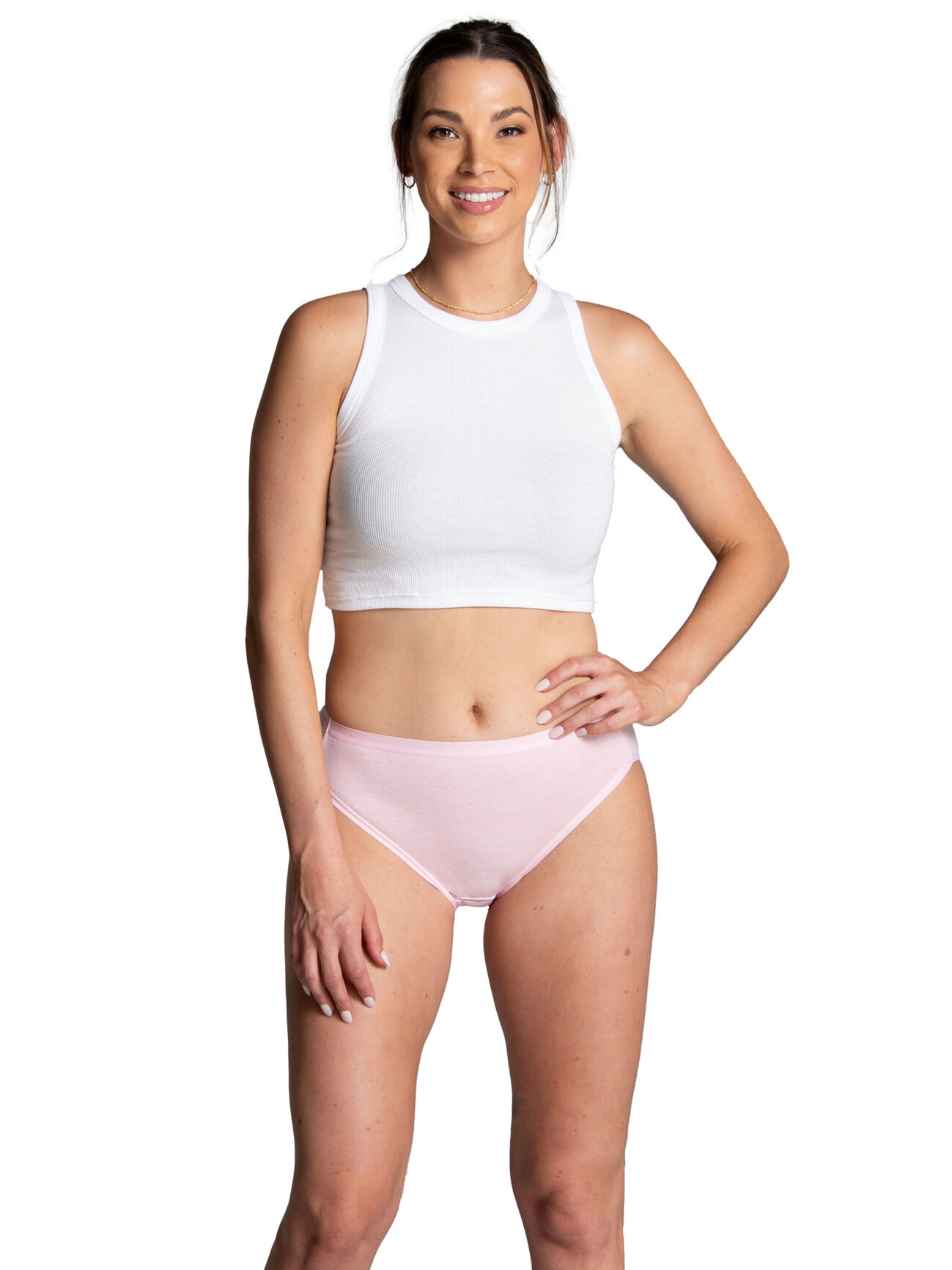 Fruit of the Loom Women's 6 Pack Cotton Hi-Cuts Sizes 8,9 NEW Briefs