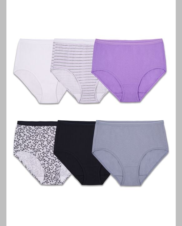 Women's Assorted Cotton Briefs, 6 Pack | Fruit of the Loom