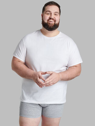 Kingsize Men's Big & Tall Waffle-Knit Thermal Crewneck Tee Long Underwear  Top 