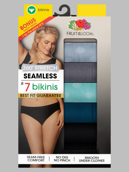 Fruit of the Loom Women's Breathable Seamless Bikini 5 Pack