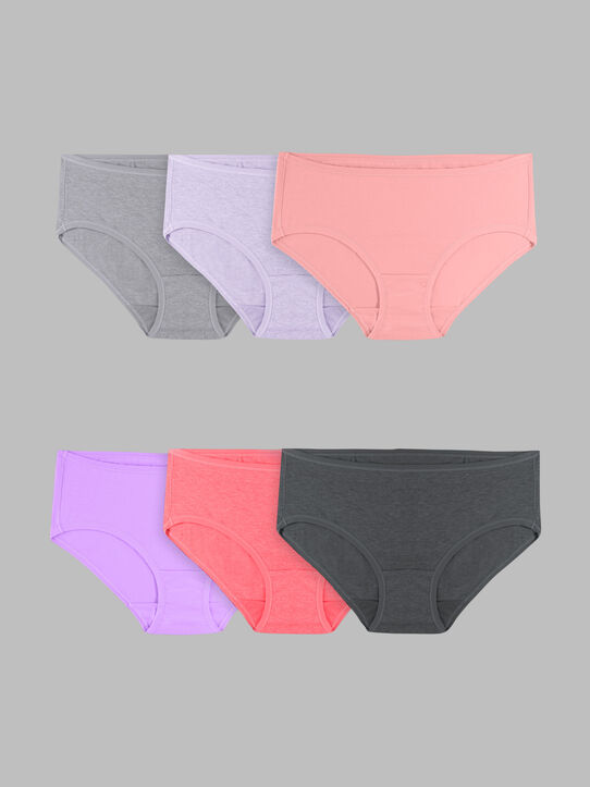 No Ride Up Cotton Hipster Panties 6-Pack