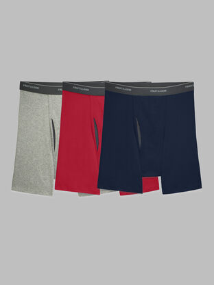 Fruit of the Loom Men's 3-Pack Breathable Long Leg Boxer Brief, Cotton  Mesh-Assorted, Large price in UAE,  UAE
