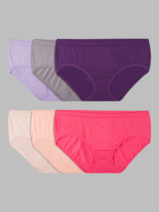 Fruit of the Loom Women's 6+1 Bonus Pack Seamless Low-Rise Briefs - Colors  May Vary 5
