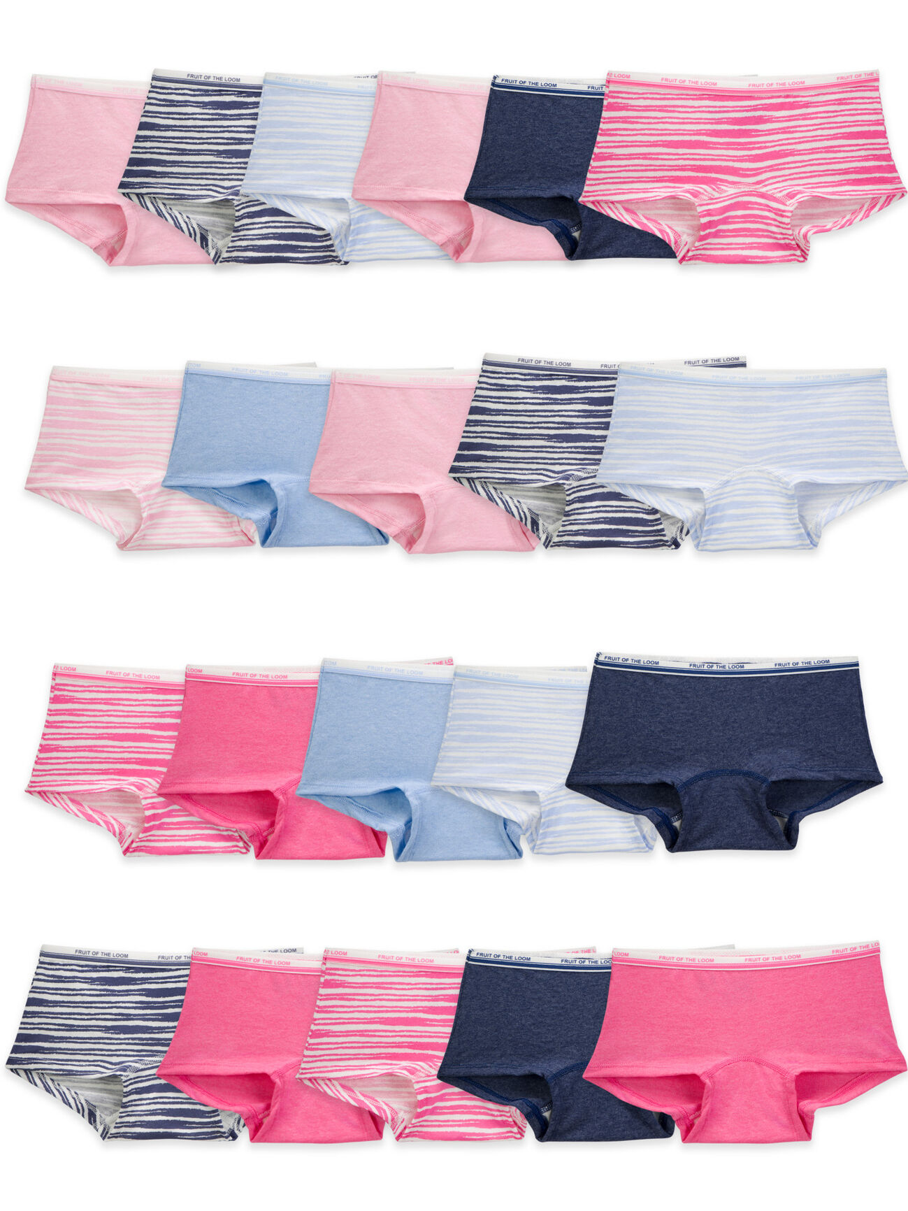 Girls Cotton Boy Shorts Underwear | Hot Pink