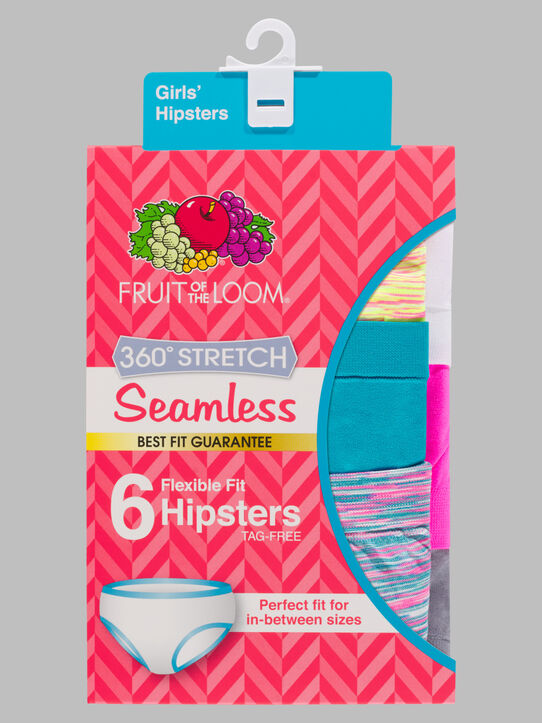 Girls Fruit of the Loom® Signature 6-16 Seamless 5 Pack Hipster