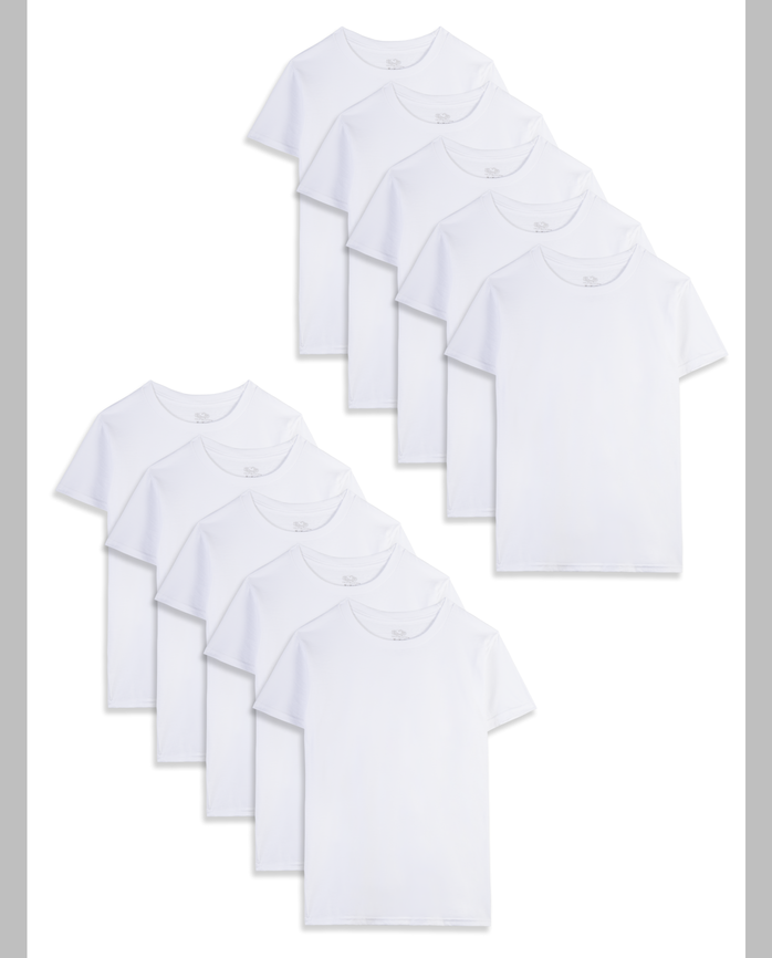 White Crew T-Shirts, 10 Pack | Fruit