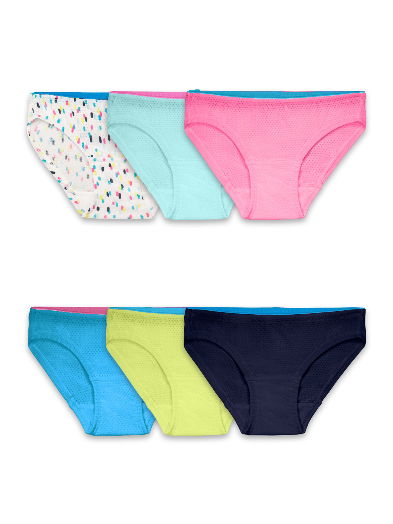  bebe Girls Underwear- 10 Pack 100% Cotton Bikini