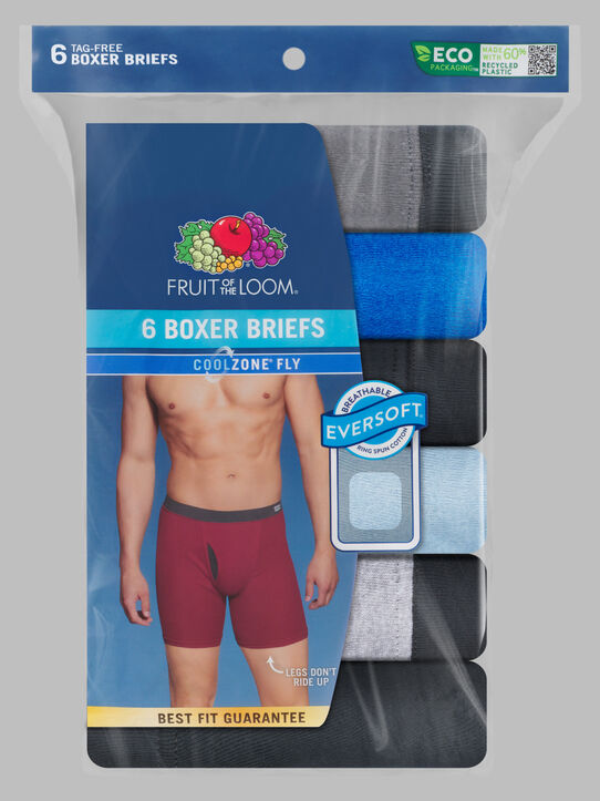 OVTICZA Men's Underwear Boxer Brief Sexy Anti Chafing Long Leg Underwear,  Blue 4XL