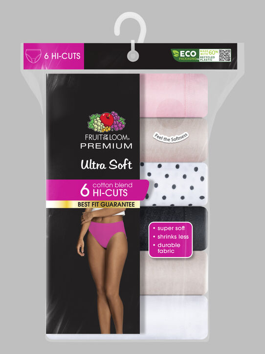 Fruit of the Loom, Intimates & Sleepwear, Fruit Of The Loom Womens  Seamless Hicut Panty 6 Pack 36 Degree Stretch