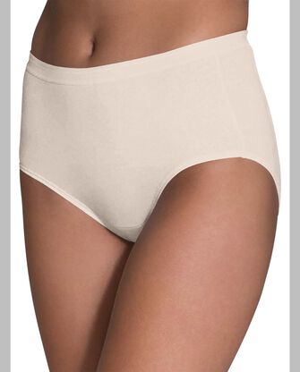 6pr Ladies White Cotton Panty Briefs Underwear Sizes 5-10 Fruit of the Loom  