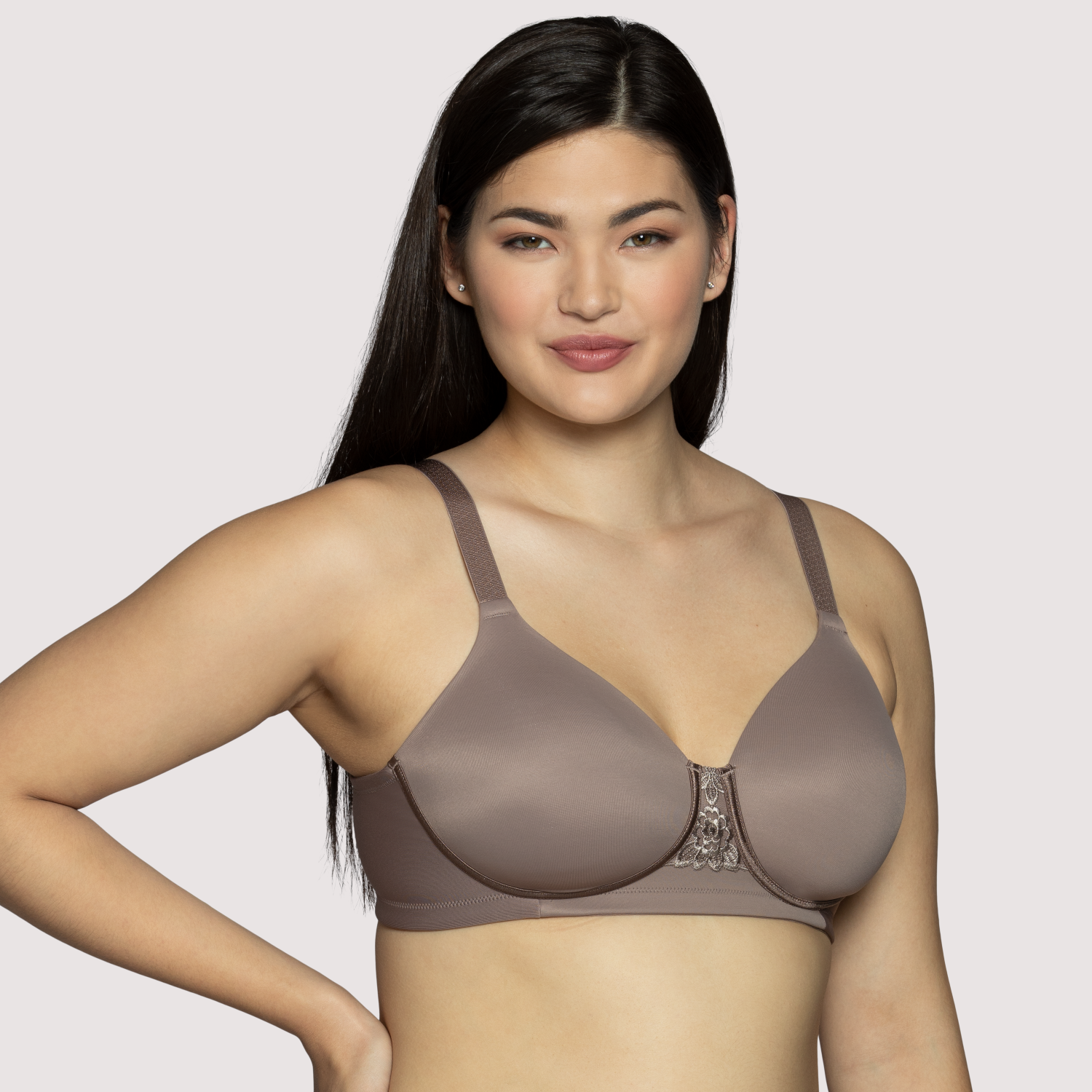 Buy Wireless Beyond Comfort Bra with Seamless Back (34B-44DD), Full Figure  - Neutral, 44D at