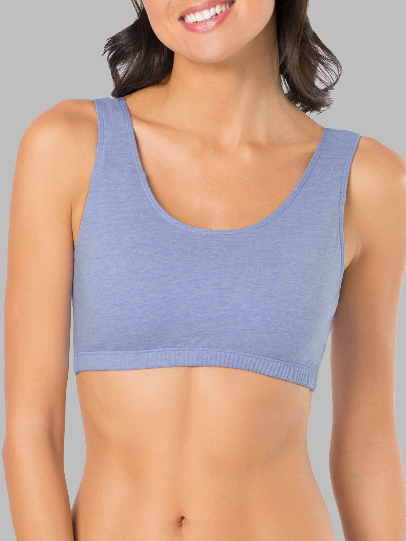Womens Sports Bras, Full-Coverage Pullover Stretch Bra, Wirefree