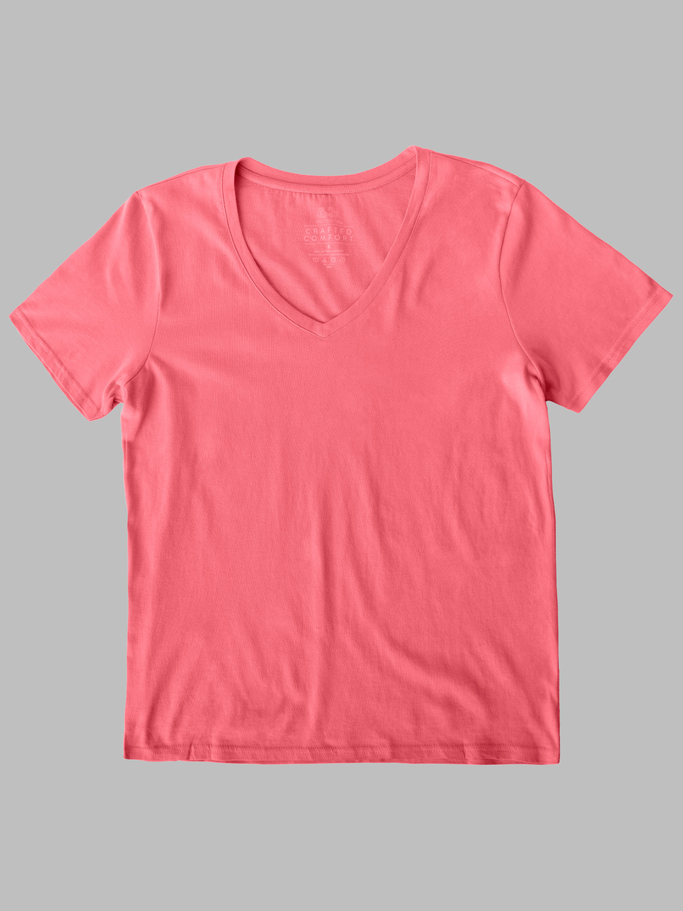 Women's Soft Supima Cotton Short Sleeve Everyday Comfy Crew Tee | Bright  Light Pink