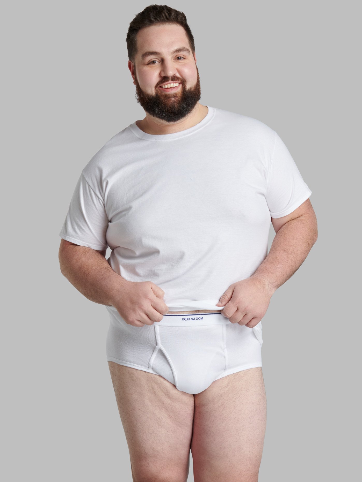Fruit of the Loom Men's 3Pack White Briefs Underwear, 3XL 