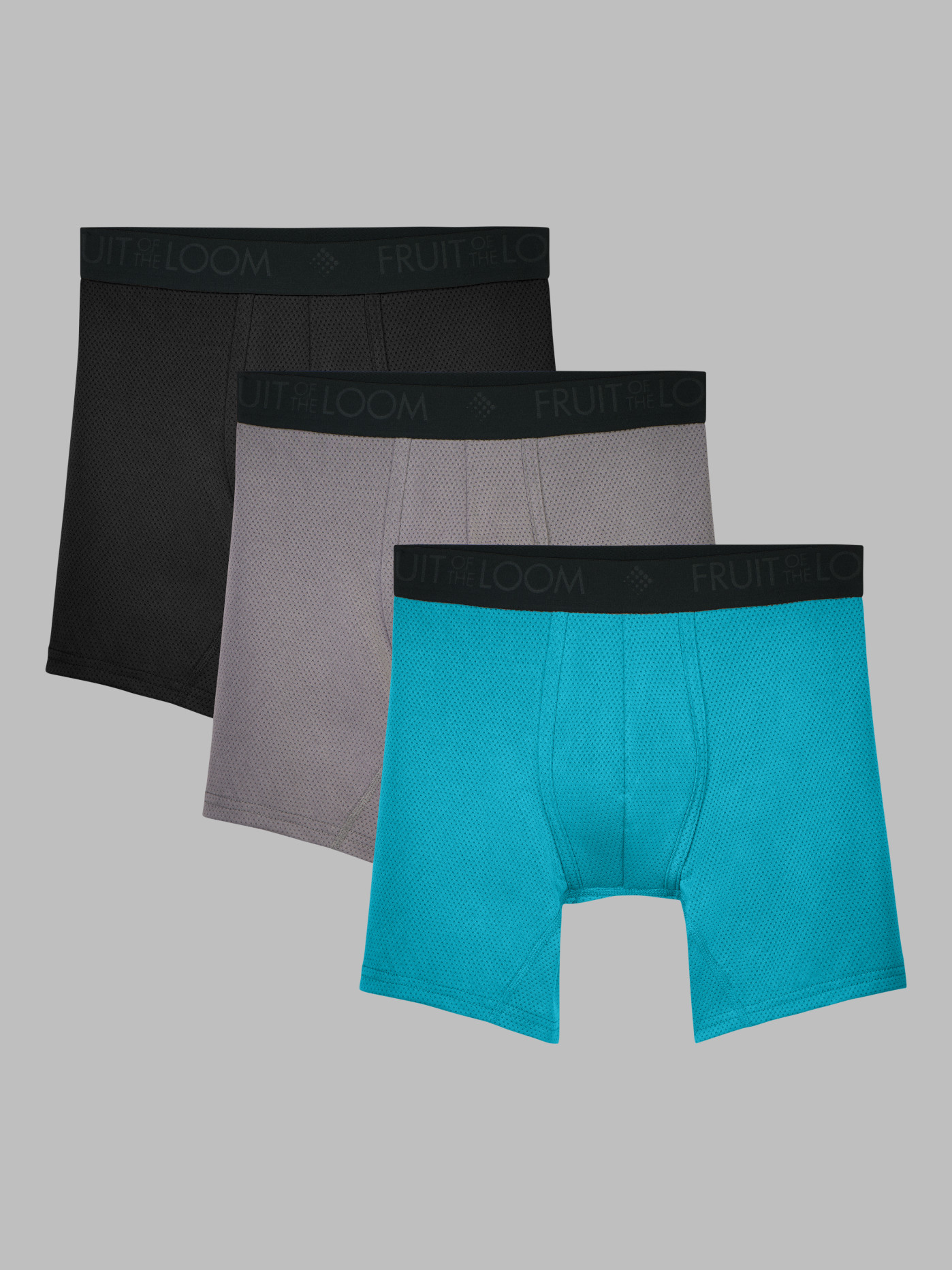 Men's Breathable Performance Cool Cotton Short Leg Boxer Briefs, Extended  Sizes Assorted 3 Pack