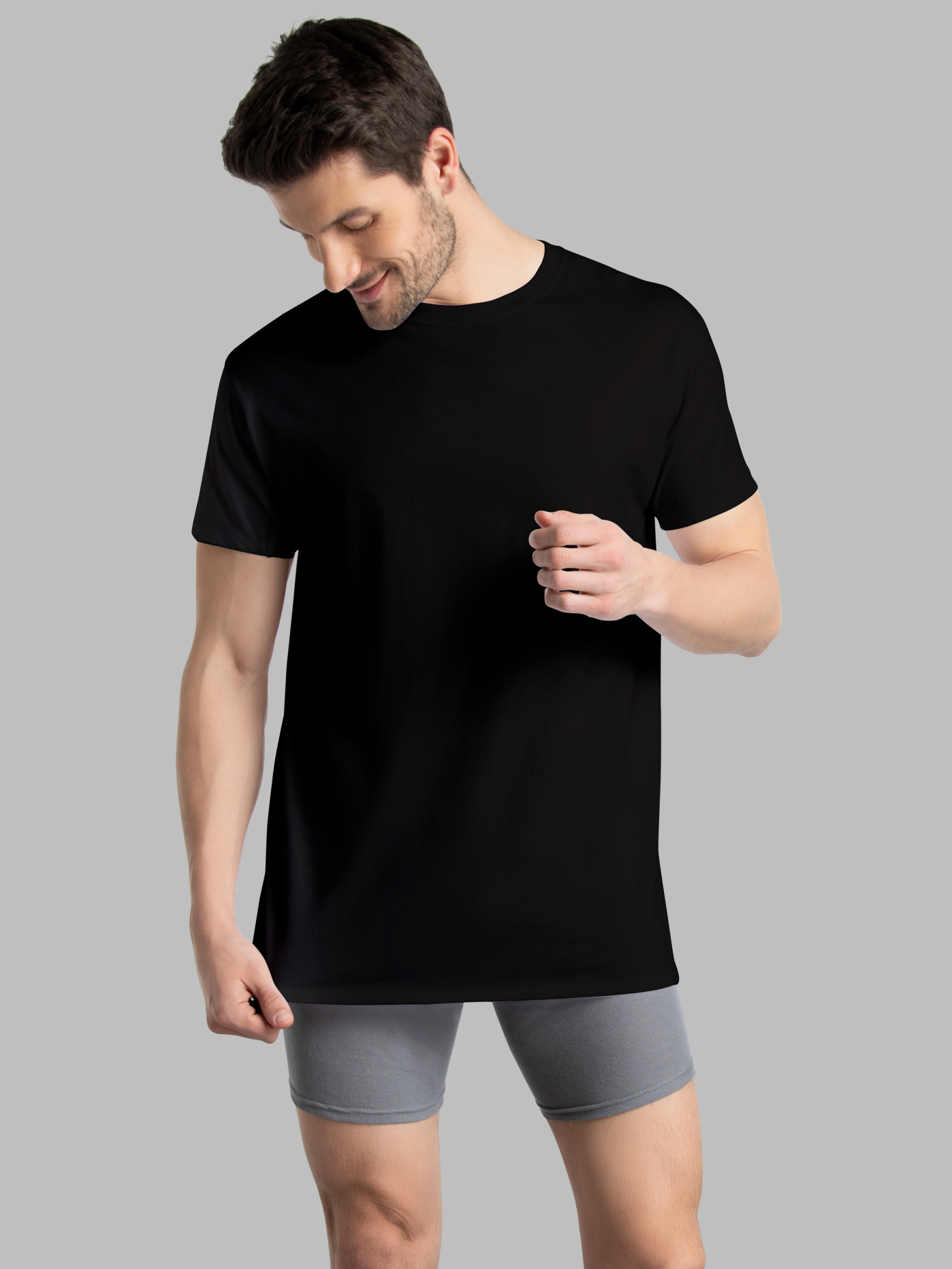 Men's Short Sleeve Workgear™ Crew T-Shirt, Black 3 Pack ​