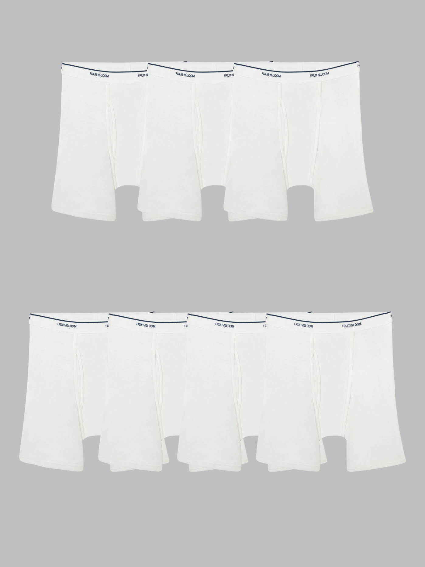3pcs Men's Personality Printed White Polyester Quick-Drying Flyless Boxer  Briefs
