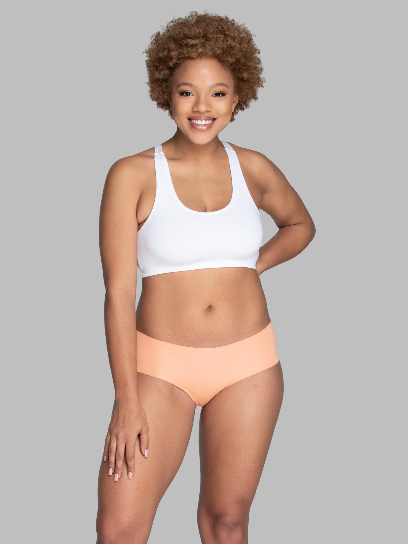  Fruit Of The Loom Womens No Show Seamless Underwear, Amazing  Stretch & No Panty Lines, Available In Plus Size, Pima Cotton Blend-Cheeky  Bikini-3 Pack-Nude/Silver/Black
