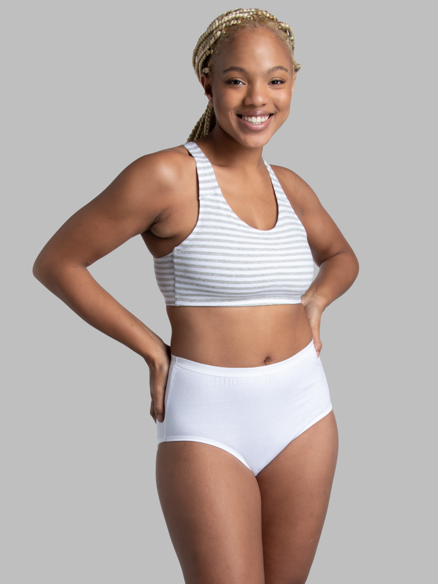Fruit of The Loom XL Tag-Free Full Cut Cotton Briefs Underwear 6 Pack White  NEW 885306959135